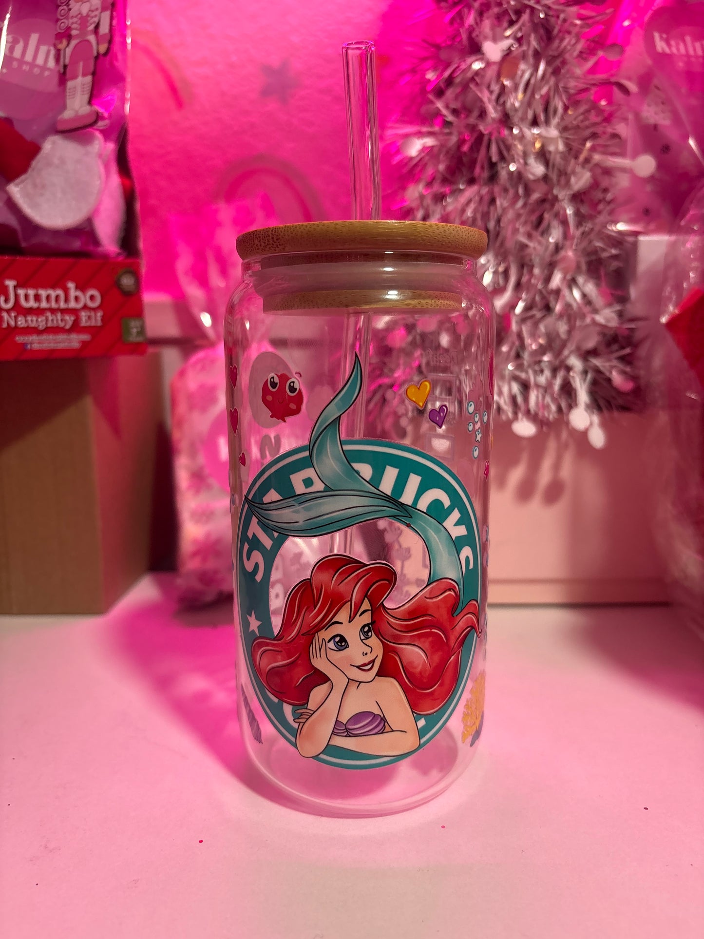 Vaso personalizado de la sirenita