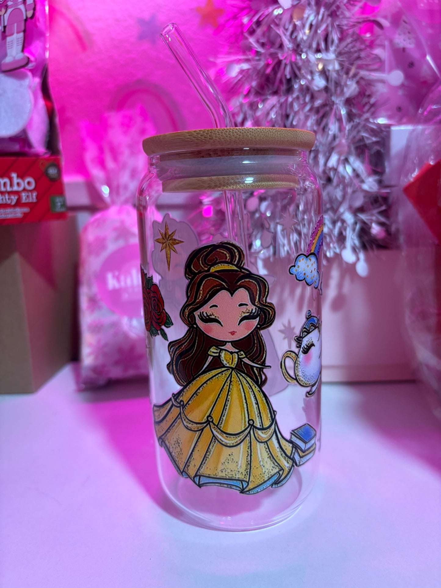 Vaso personalizado princesa bella