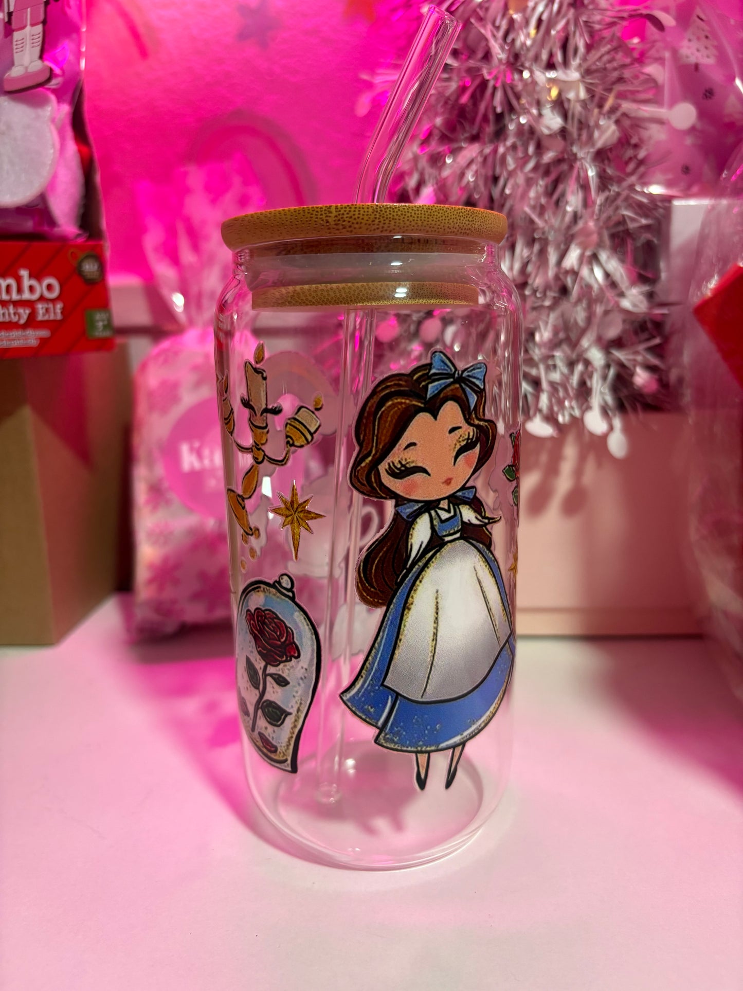 Vaso personalizado princesa bella