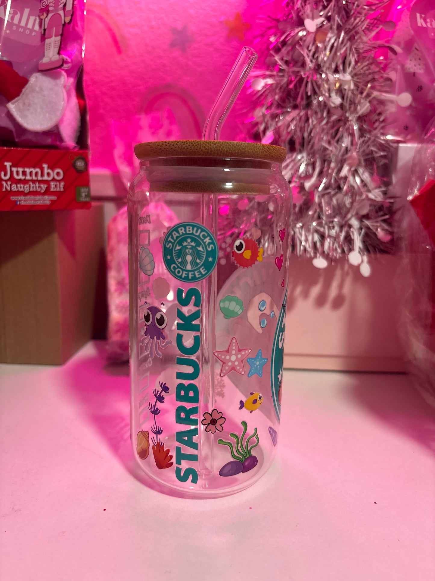 Vaso personalizado de la sirenita