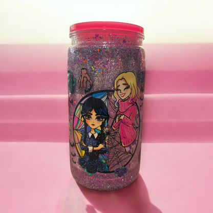 Vaso personalizado de Miercoles addams