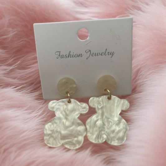 Pendientes ositos beish