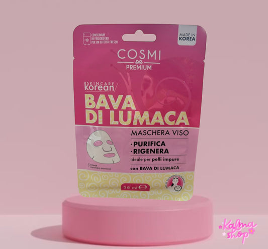 Mascarilla cosmetica coreana baba de caracol