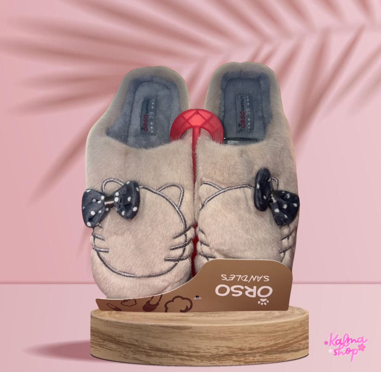 Zapatillas de casa beish kitty